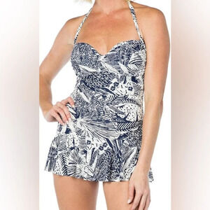 Rose Marie Reid One-Piece Swimsuit With Skirted Bottom Size Small